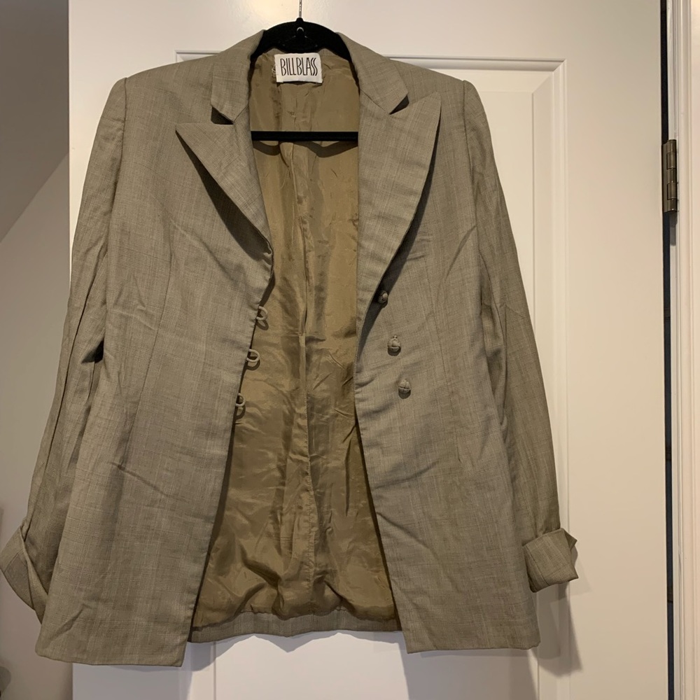 Bill Blass Blazer with shoulder pads,three buttons down front (Read Description)
